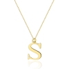 Złoty łańcuszek Celebrytka z małą literką S i brylantem pr.585